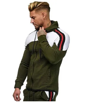 

Hot Selling Men'S Wear 2020 Autumn And Winter MEN'S Hooded Sweater Europe And America tiao wen kuan Mixed Colors Sports outside