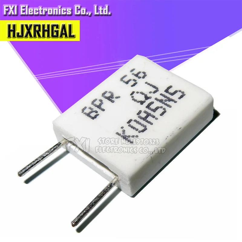 10pcs BPR56 5W 0.1 0.15 0.22 0.25 0.33 0.5 ohm Non-inductive Ceramic Cement Resistor 0.1R 0.15R 0.22R 0.25R 0.33R 0.5R cement resistor