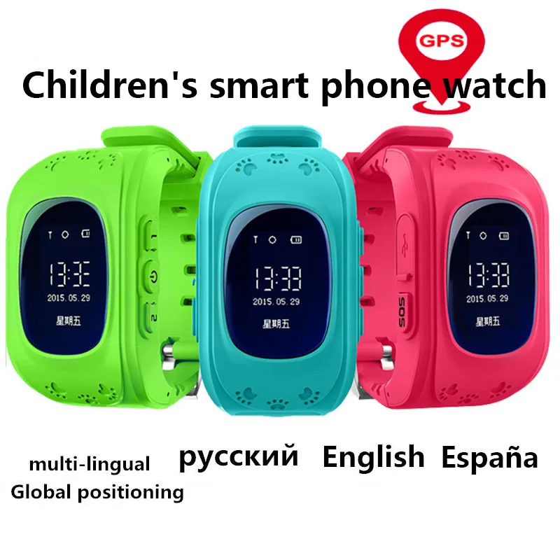 Baratos Anti pérdida niño GPS reloj inteligente Q50 rastreador de pantalla táctil WIFI Sos llamada posicionamiento teléfono niños chico seguro bebé Q60 Q90