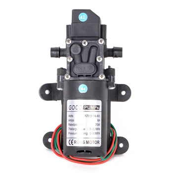 

Electric Car Wash Mini Diaphragm Water Pump DC 12V 72W 130PSI 6L/Min Water High Pressure Diaphragm Self Priming Pump
