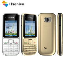 Оригинал Nokia C2-01 Иврит Клавиатура ~ Большая горячая распродажа ~ разблокированный мобильный телефон 2,0 “3.2MP Bluetooth GSM/WCDMA 3G телефон Бесплатная доставка