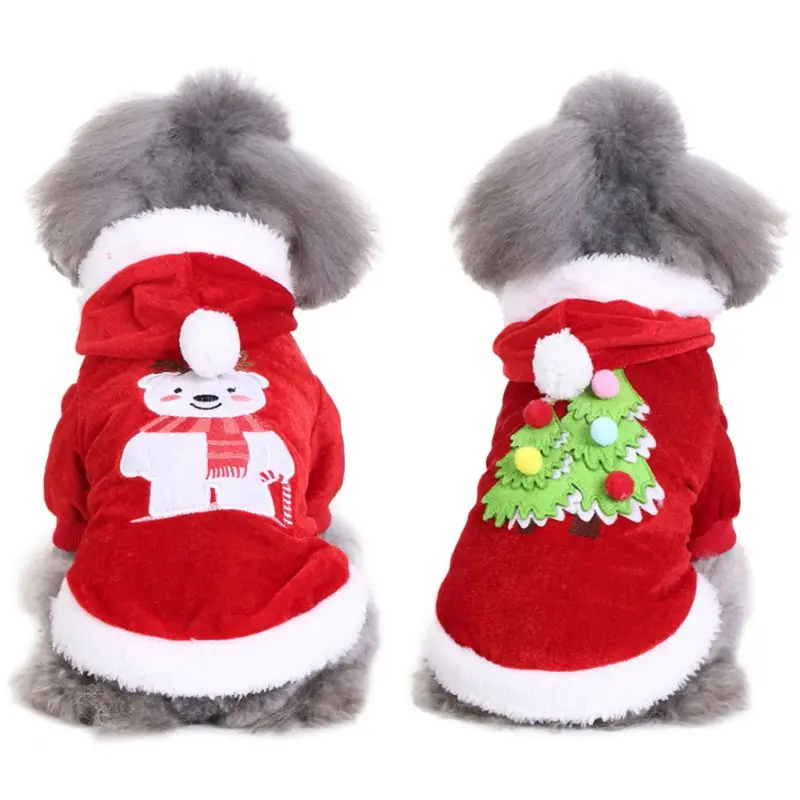 

PCartoon Dog Clothes Christmas Small Dog Cloth Costume Dress Xmas Apparel For Kitty Dogs Bulldog CM