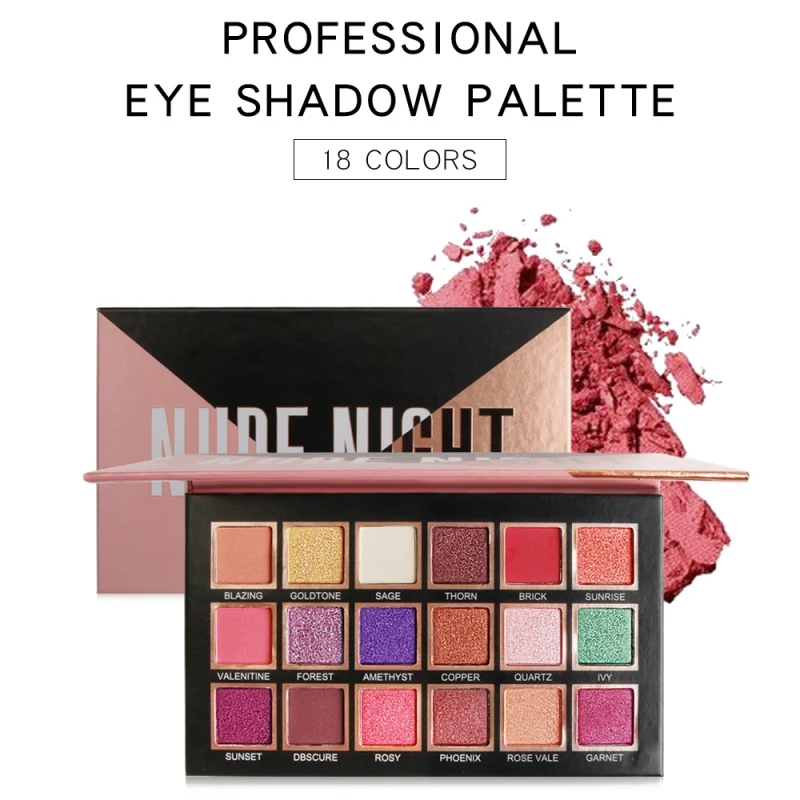 18 цветов Ombretto Marmo Ombretto Impermeabile facile Indossare Lunga durata Ombretto palette