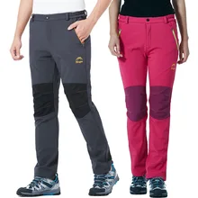 MCGOS зимние уличные брюки с мягким покрытием для мужчин и женщин-матовые и толстые теплые флисовые водонепроницаемые ветрозащитные штаны для альпинизма