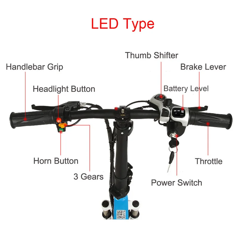 G660 20 Inch Folding Electric Bicycle, 240W/500W Powerful Motor,48V 7.8Ah/14.5Ah Hidden Battery, Aluminum Alloy Frame Mountain