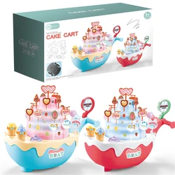 Jouets de cuisine pour enfants, glace, bateau, Dessert, vaisselle, maison de jeu, jouet universel électrique, musique légère, cadeau d'éducation précoce 