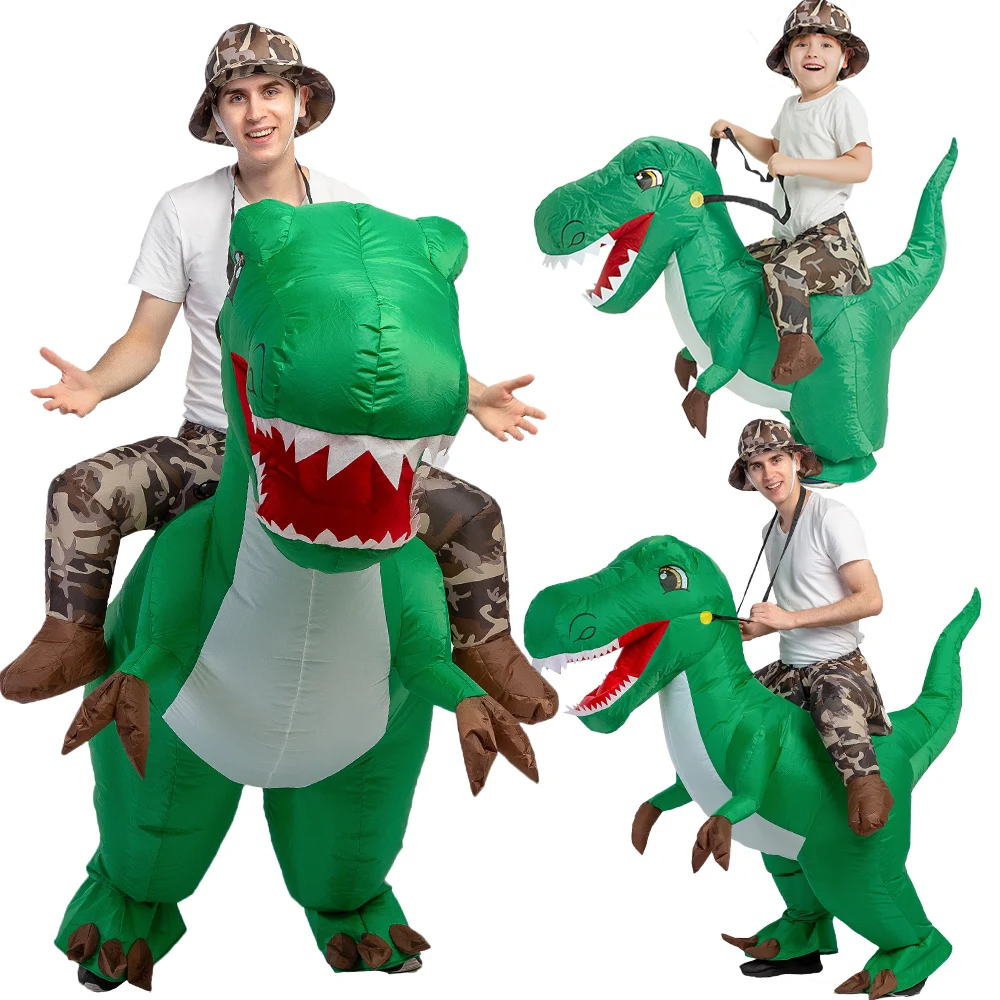 Kids Inflatable Costume Halloween Dinosaur Costumes T REX Fancy Dress Mascot Animal Cosplay Costume Blow Up For Anime Cartoon Kids Inflatable Costume Halloween Dinosaur Costumes T REX Fancy Dress Mascot Animal Cosplay Costume Blow Up For Anime Cartoon
