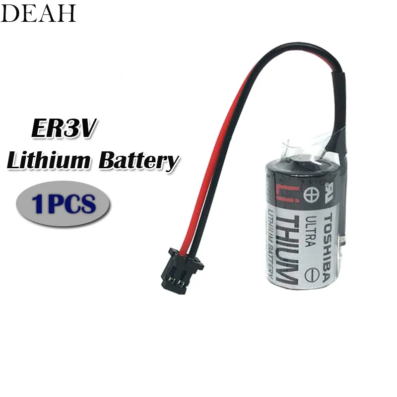 Оригинальная батарея ER3V 3 6 V 1000mAh JZSP-BA01 PLC литиевые батареи с черной вилкой для