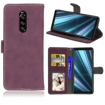 

100pcs/lot Vintage Scrub 3 card leather hot sale cover case for Sony 1 10 10 plus Ace L3 XA2 plus XZ3 flip cover case