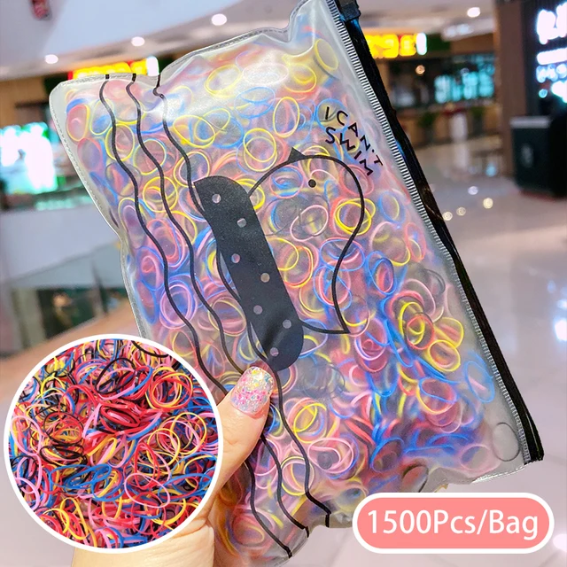 50/100/200 Pcs/Bag Children Cute Candy Cartoon Solid Elastic Hair Bands Girls Lovely Srunchies Rubber Bands Kid Hair Accessories Mix 5-1500 Pcs-Bag