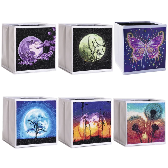 DIY Diamond Painting Storage Box Full Drill Cross Stitch Embroidery Diamond  Art Storage Case Foldable for Bedroom Home Art Craft