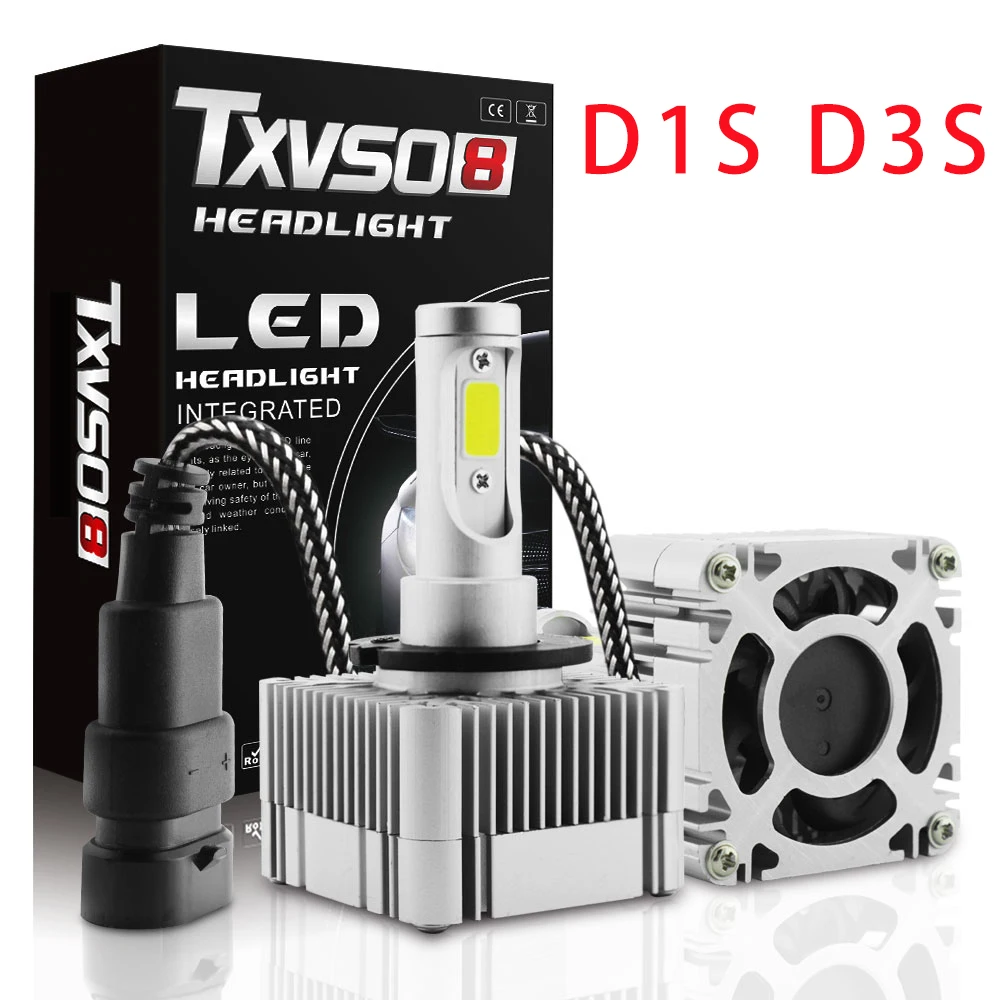 TXVSO8 D1S D3S светодиодный автомобильный налобный фонарь комплект 2Ppcs 55 Вт фара Лампа