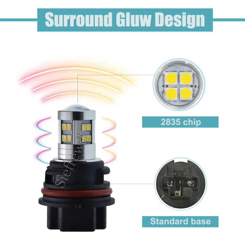 LEDモーターサイクルヘッドライト電球,ハイロービームホワイト