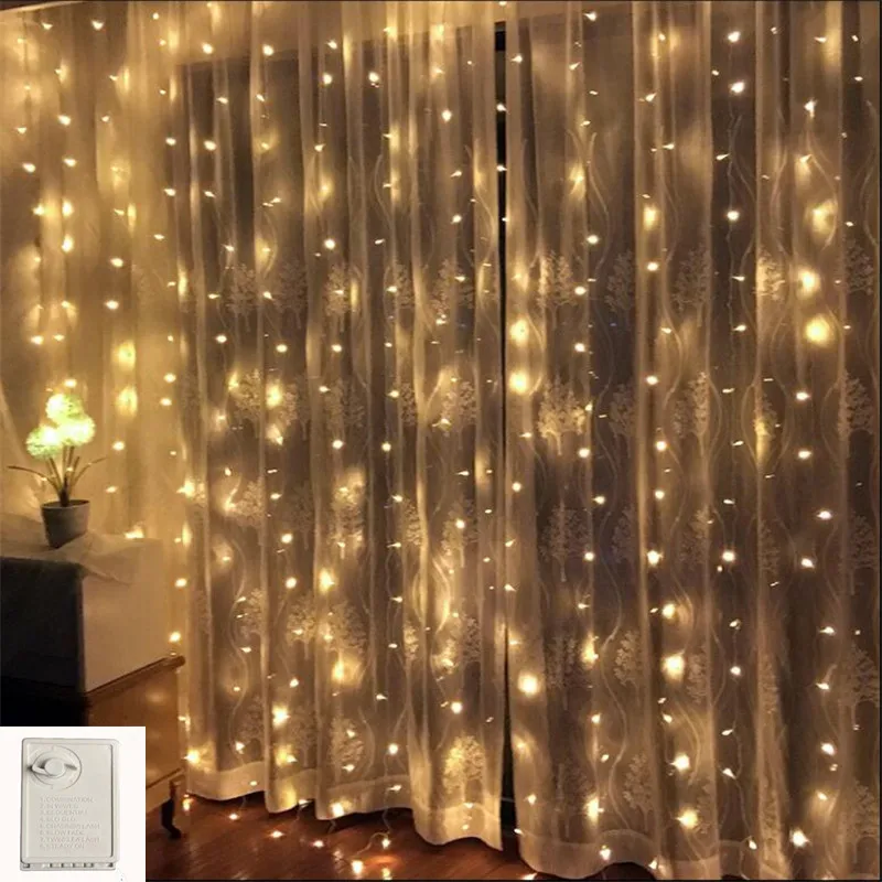 

outdoor Memory Control 3*2M 180LED String Light fairy Christmas light wedding Xmas garland garden Party Curtain Decor waterproof