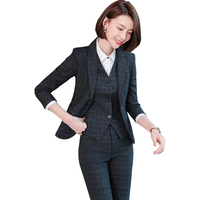 3 Piece Woman Formal Business Suits
