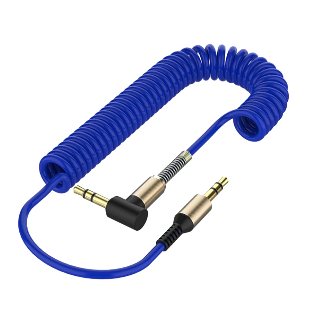 3.5mm Audio Jack to Jack Cable Car Aux Stereo Straight to Right-angle Audio Cable for iPhone Speaker 