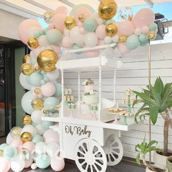 

Ohoho 143pcs Big Balloon Arch Set Pastel Baby Shower Backdrop Christening Wedding Birthday Party Decorations Kids