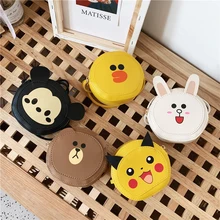 Детская мини-сумка на плечо с мультяшным медведем, кошелек для девочек, детский маленький кошелек, сумка для ключей, детский подарок на день рождения, мини-сумка с мультяшным рисунком