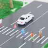 100PCS  1:100-1:200 Miniature Painted Figures Model People Diorama Street Passenger Sand Table Architecture Building Materials 3