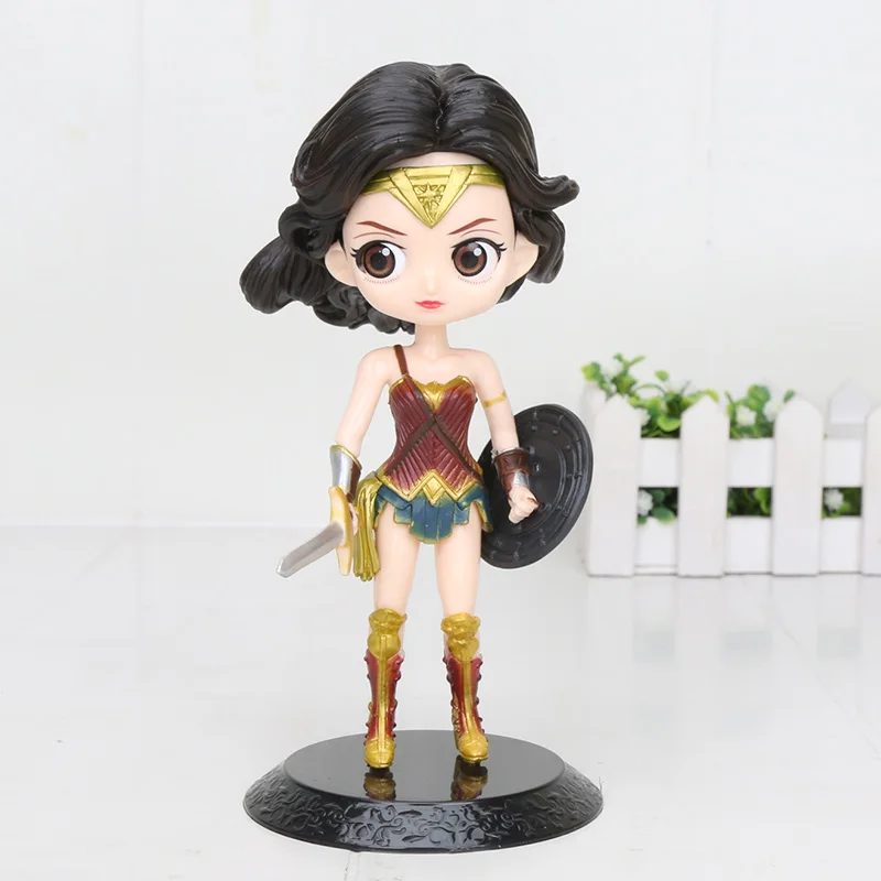 DC Супергерои чудо-женщина Диана Принц Q posket ПВХ фигурка игрушка девочка подарок игрушки - Цвет: 17cm