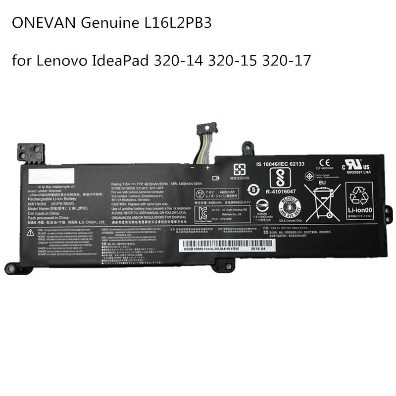ONEVAN подлинный L16L2PB3 Аккумулятор для ноутбука Lenovo Ideapad320-14AST 520-15IKBR 320-15AST XiaoXin 5000 L17L2PF1
