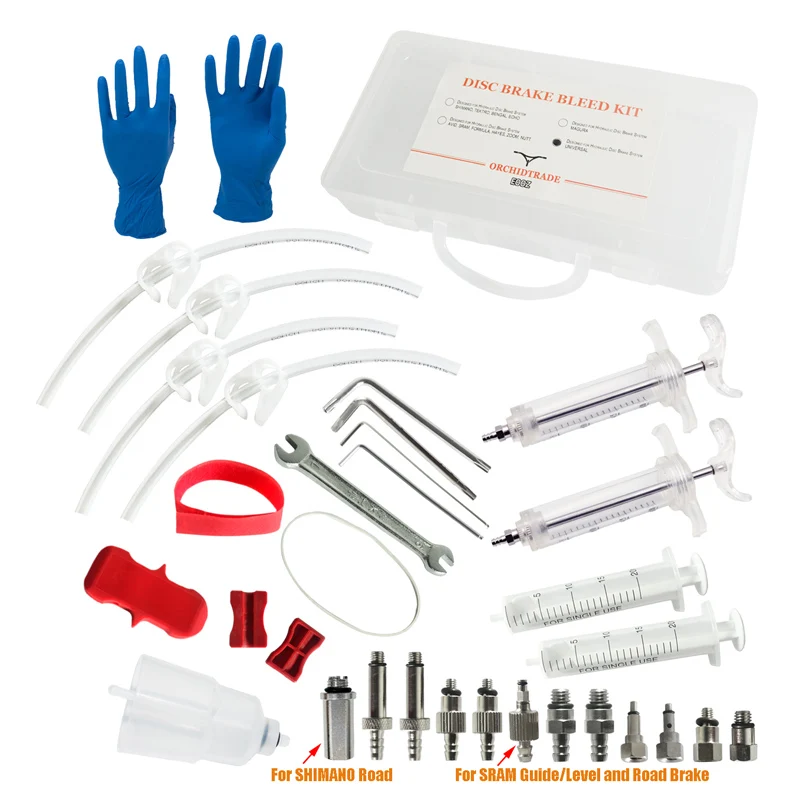 

Universal Bicycle Hydraulic Disc Brake Bleed Kit Bike Tool for SHIMANO TEKTRO MAGURA AVID SRAM FORMULA HAYES ZOOM with Funnel