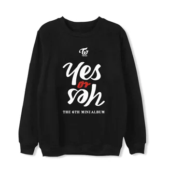 

Kpop TWICE MINI 6th Yes or Yes Album Hoodie Hip Hop Casual Loose Clothes Pullover Printed Long Sleeve Sweatshirts WY863
