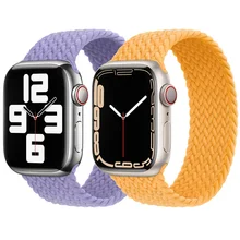 

Braided Solo Loop Strap for apple watch band 40mm 41mm Wristband Bracelet on iwatch Series se 76543 42mm 38mm 44mm 45mm