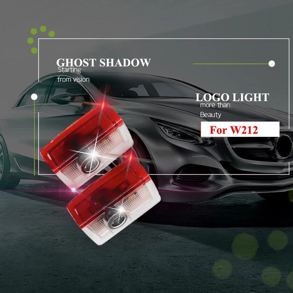 2 шт. светодиодный светильник для двери автомобиля AMG Mercedes Benz W212 W205 W246 W213 W176 C204 W166 ML GL GLC GLE GLS логотип AMG Добро пожаловать светильник