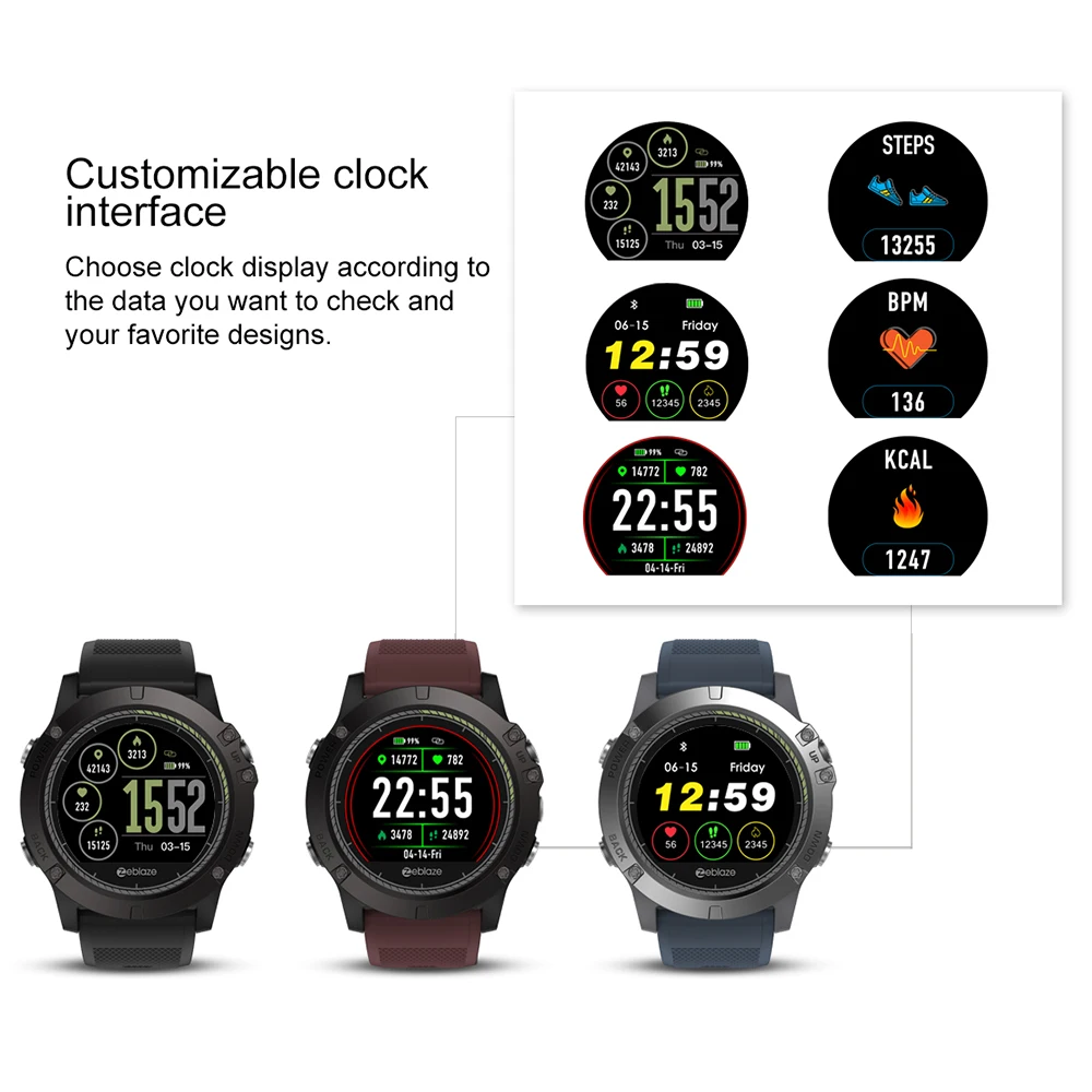 Умные часы Zeblaze Vibe 3 Hr Спортивные Bluetooth Смарт часы монитор сердечного ритма Смарт-часы с шагомером цифровые наручные часы мужские