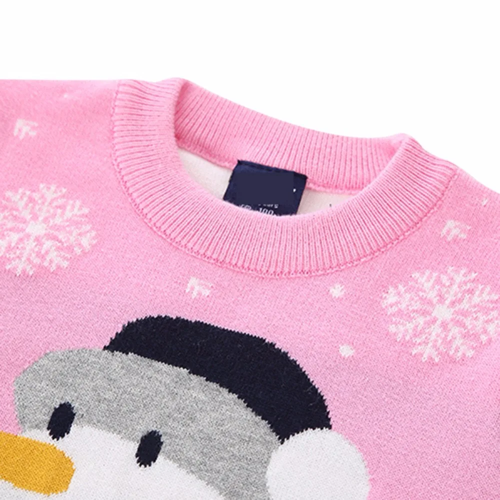 Свитер для маленьких девочек осенне-зимний пуловер для маленьких мальчиков и девочек теплая одежда Детский хлопковый Рождественский свитер