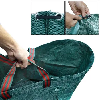 

272L Garden Waste Bag Reuseable Leaf Grass Lawn Pool Gardening Bags JS22