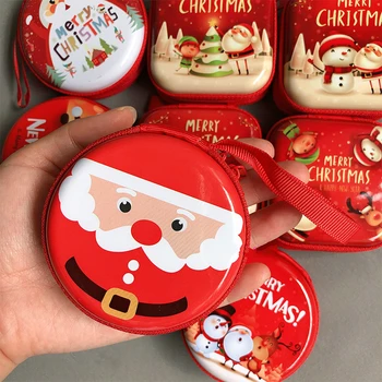 

Cute Christmas Gift Children Coin Wallets Small Coin Pocket Lovely Iron Patent Leather Mini Lady Headphone Collection Pocket