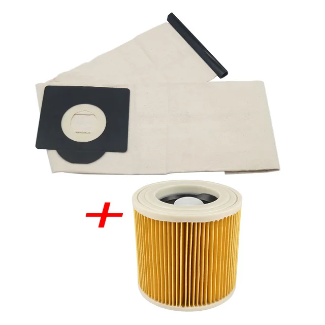 Replacement Dust Filter Bag for Karcher WD3 WD3200 WD3300 MV3 Vacuum Cleaner Spare Parts Accessories Hepa Filters Dust Bags SET-3