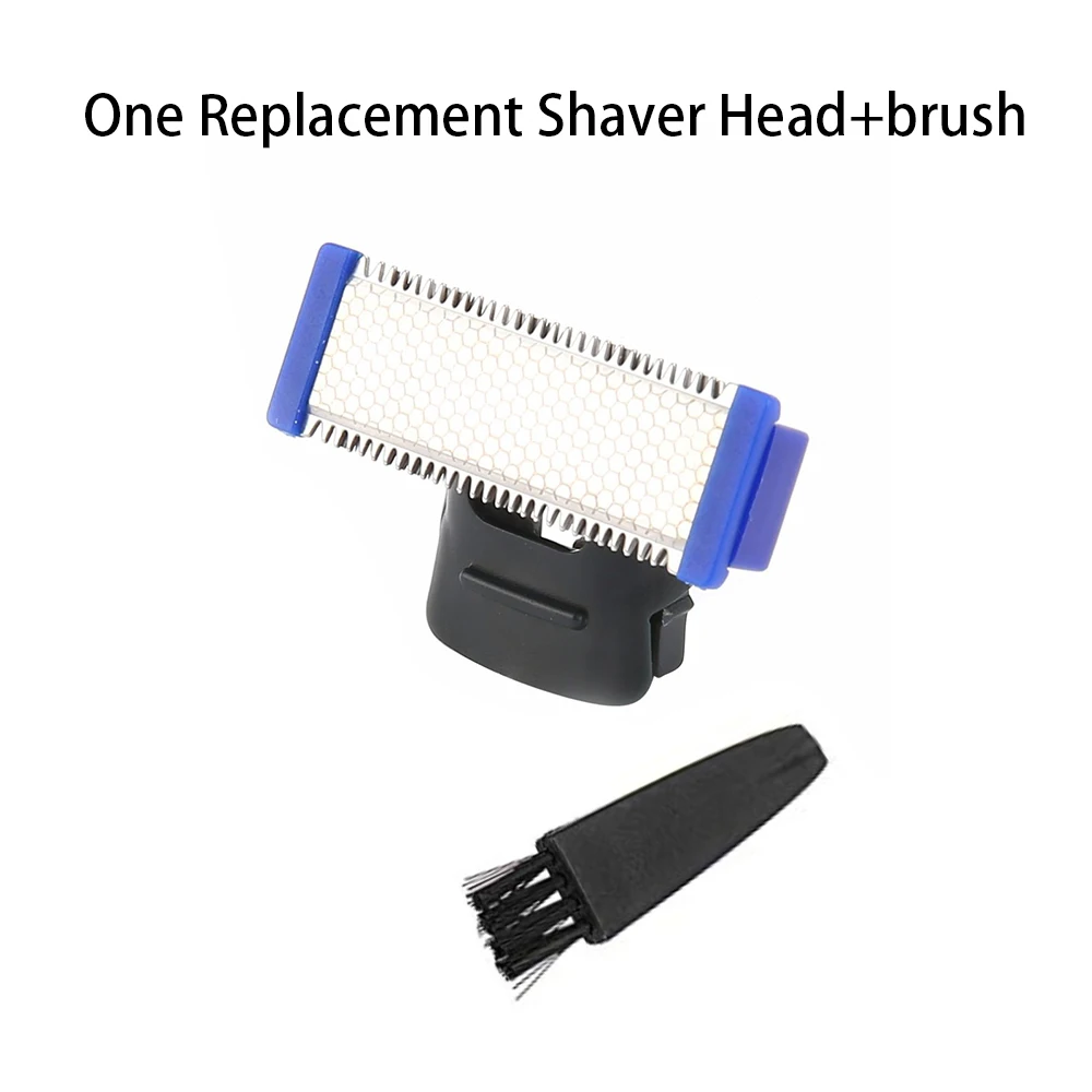 1 shaver head Перезаряжаемый бритвенный клинок заменяет головки мужские безопасные бритвы лицо, борода бритье, удаление волос триммер слой бритвенная головка - Цвет: 1 shaver head