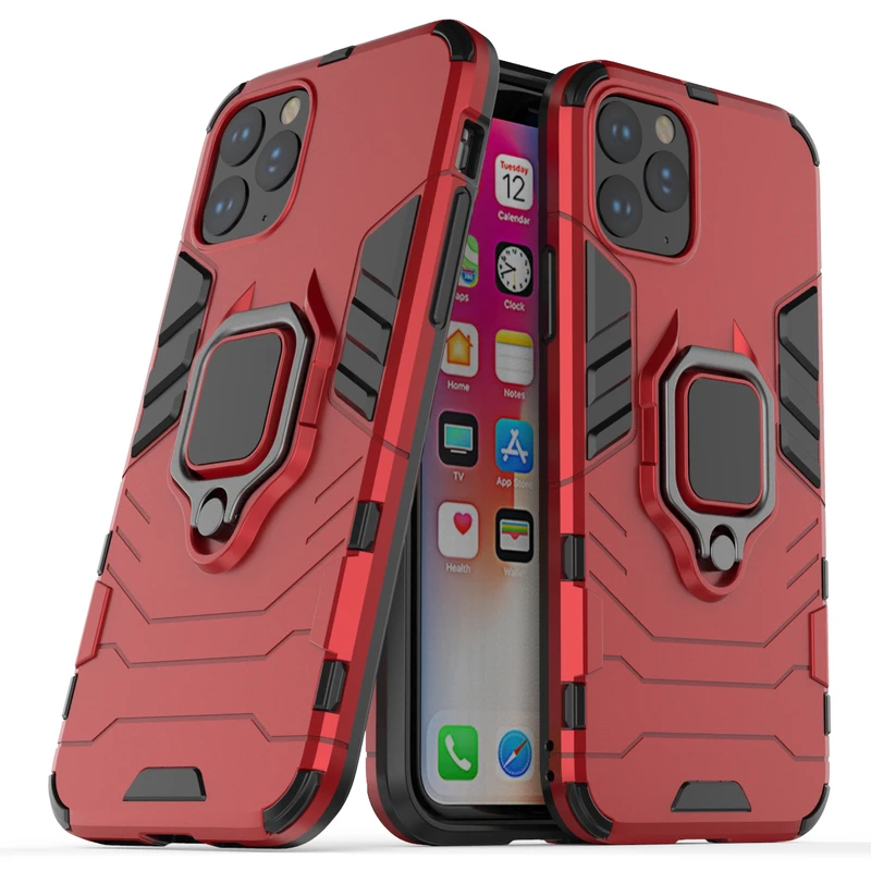 

For IPhone 11 Case Magnetic Metal Ring Phone Cover For IPhone 11 Pro 11 Pro Max Luxury Soft Silicon Ultra Thin Protection Cases