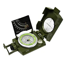 Военный линзатический Прицельный с флуоресцентным портативным компасом с инклинометром и сумкой для переноски для кемпинга, пеших прогулок, охоты