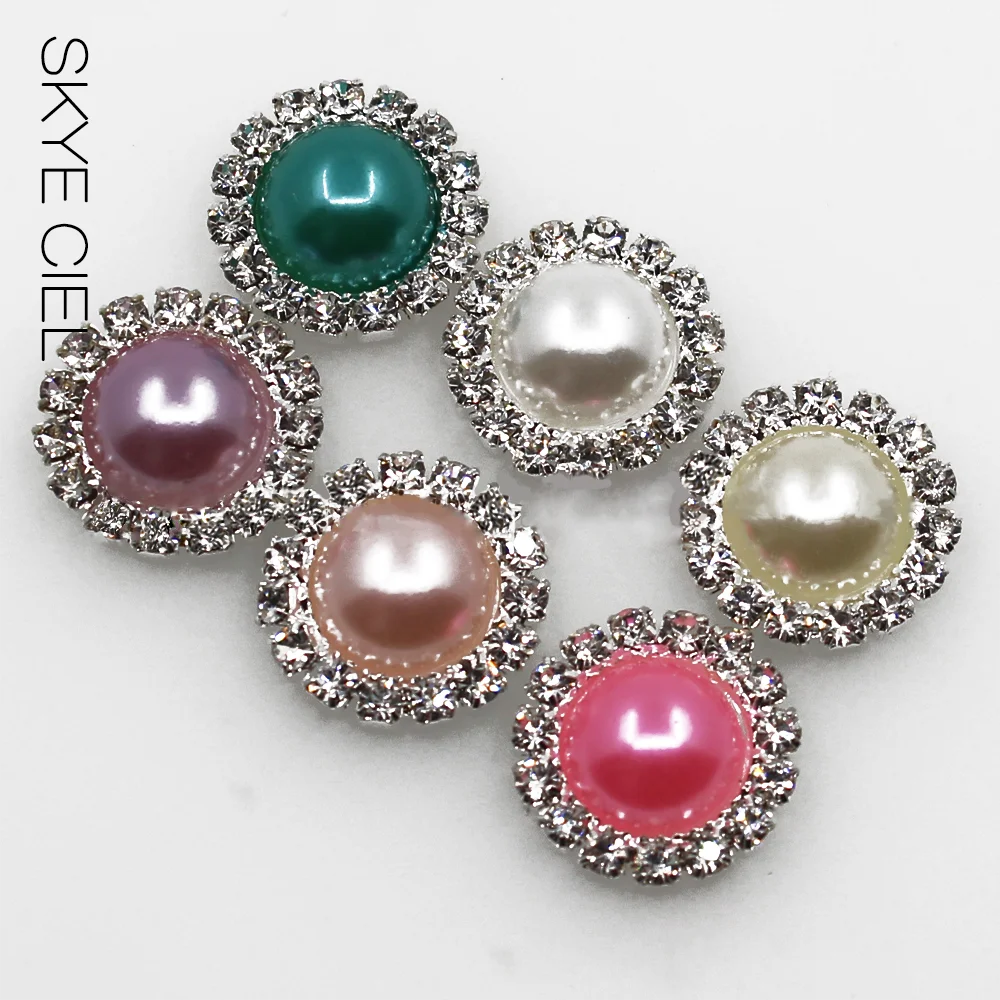 Colorful Pearl and Rhinestone Decorative Hair Accessories - 10pcs Set