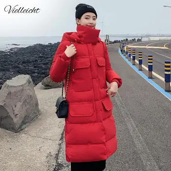 

Vielleicht Winter Jacket Women 2019 Autumn Winter Snow Wear High Quality Hooded Long Parkas Winter Coat Women Outwear Plus Size