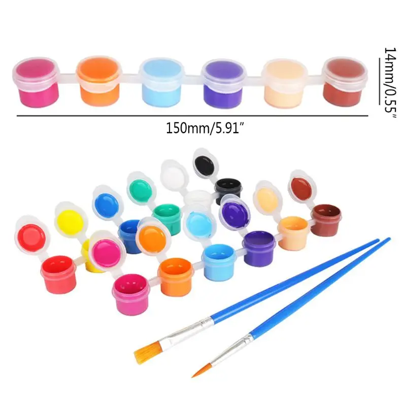 Gouache Pigment 2ml 12 Vibrant Colors Washable Gouache Paint For Kids School Finger Paint For Oil Painting Nail Art Clothes Art Digital