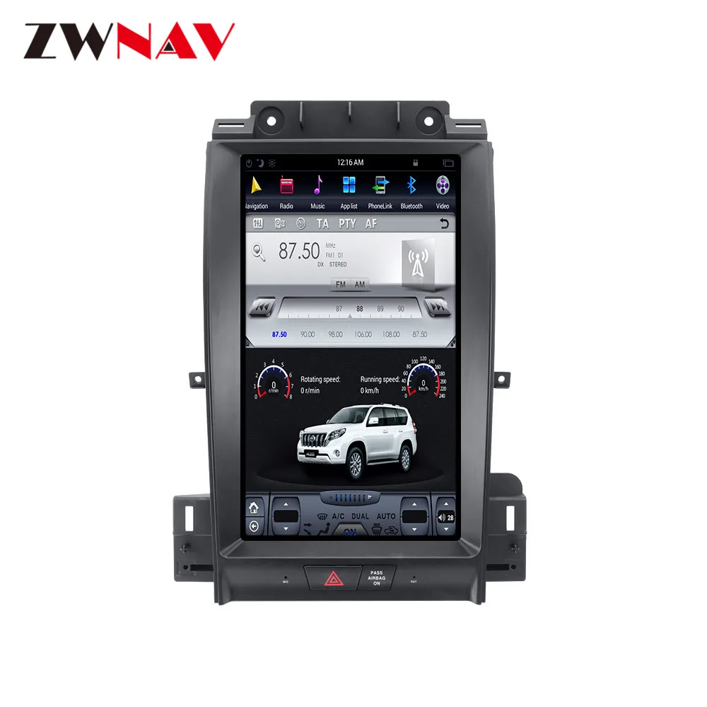 Best vertical Tesla style 13.3" Android 7.1 Car dvd multimedia Player unit For Ford Taurus 2012 2013 2014 2015 2016 GPS radio stereo 8