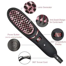 Выпрямитель для бороды, расческа для мужчин, Модернизированный профессиональный электрический мужской выпрямитель для бороды, щетка с подогревом, портативная, против ожогов, 5
