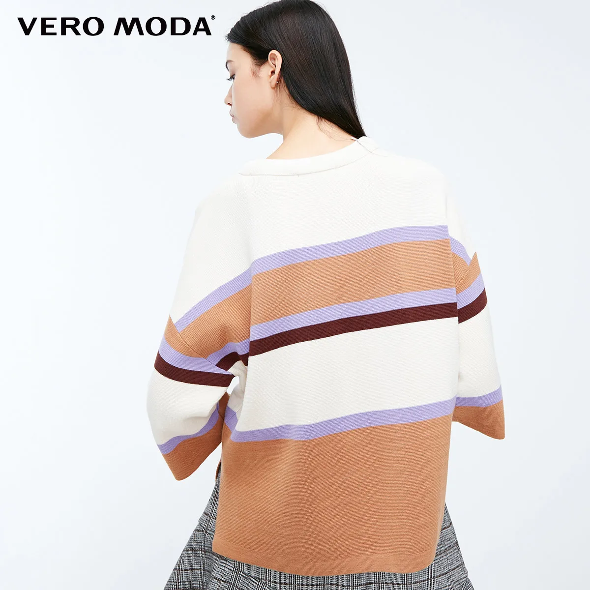 Vero Moda Женские полосатые разноцветные свободные трикотажные | 319124510