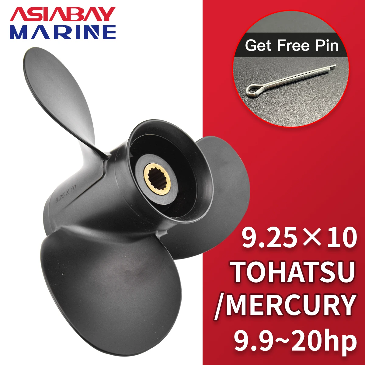 Подвесной Пропеллер для Tohatsu Mercury 9.9hp 15hp 20hp 9 25*10 лодочный винт из алюминиевого