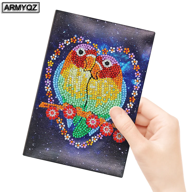 

ARMYQZ 5D DIY Diamond Painting Notebook Bird Lover 2019 New Diamond Mosaic Embroidery Accessories Special Shaped