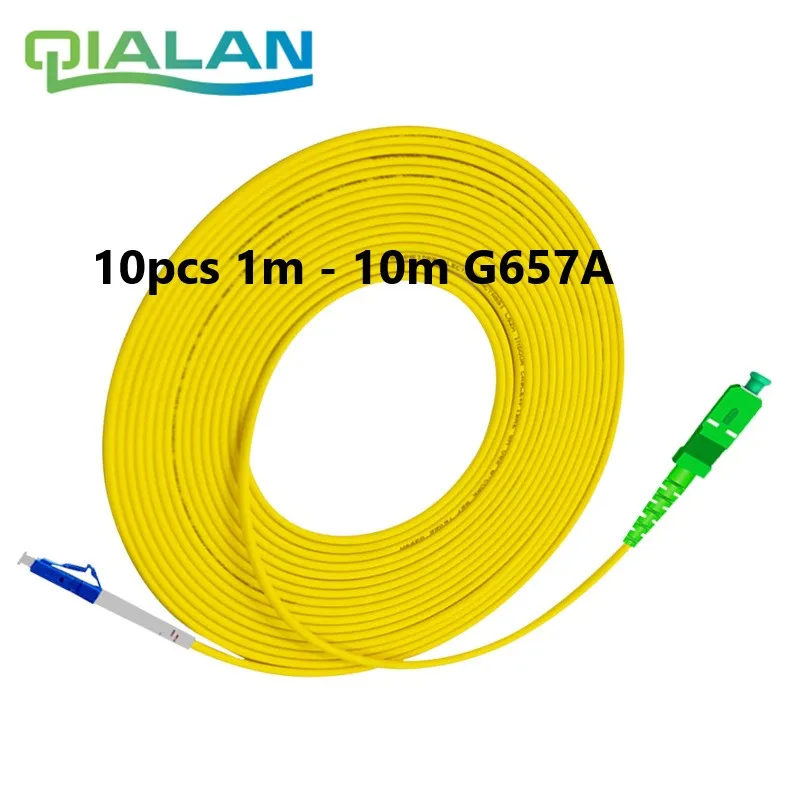 

Fiber Optic Patch Cord LC UPC to SC APC 1m Optical Cable LC G657A Optical Jumper Simplex Fiber Cable 2.0mm PVC LC SC Connector