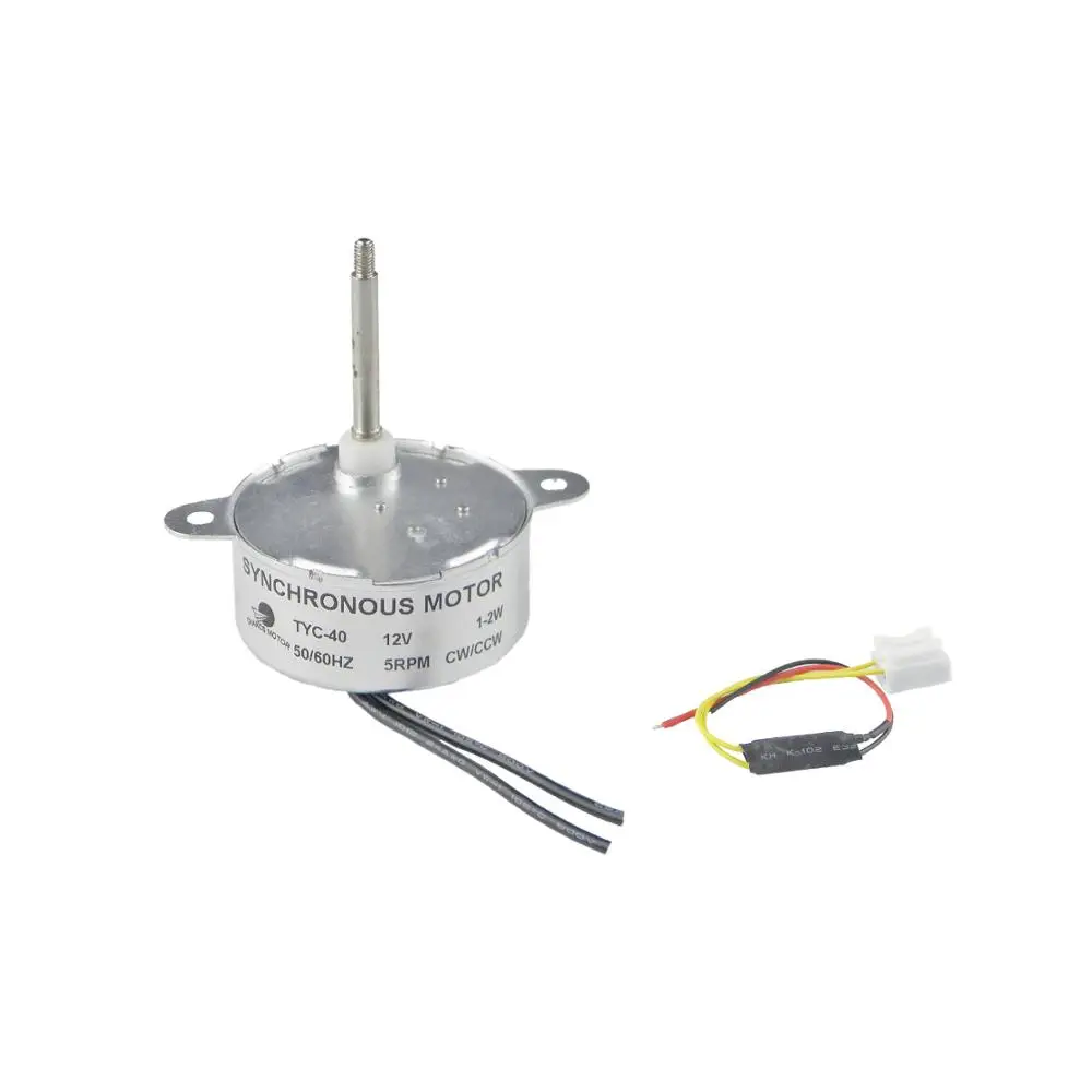 Motor Elétrico Síncrono 12v 5rpm Eixo de Motor de Engrenagem Pequena 4.6cm