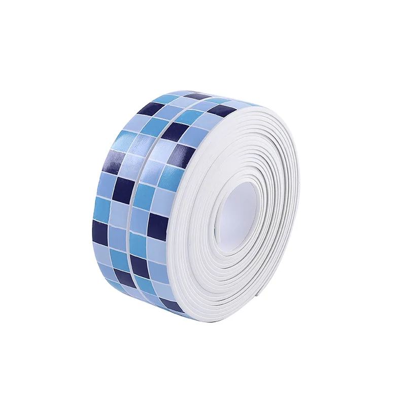 

Sink bathroom waterproof tape Toilet corner line stickers Printed Mildew proof tape 3.2m Acrylic Non trace tape wholesale