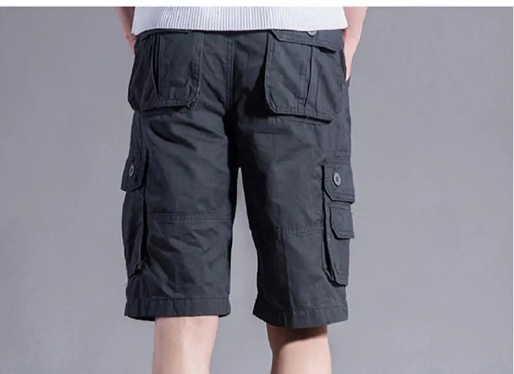 

ZOGAA 2020 new summer style plus fertilizer to increase men's workwear large pockets beach casual cotton shorts clothing washing