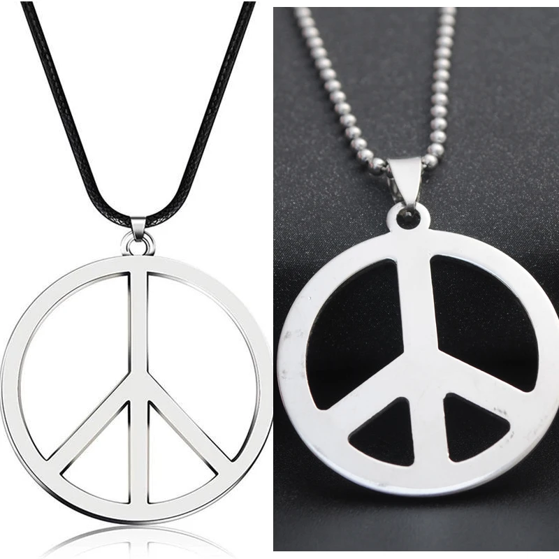 Ожерелье в стиле хиппи, аксессуары для вечерние в стиле ретро, 1960s, 1970s, кожаная или стальная цепь, 1 или 2 упаковки